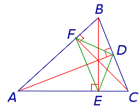 Высота треугольника ортоцентрический треугольник