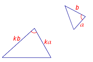 Признак подобия треугольников по двум сторонам и углу между ними