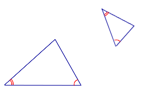 Признак подобия треугольников по двум углам