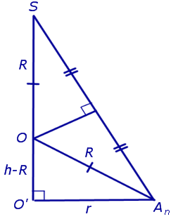 радиус сферы описанной около правильной пирамиды