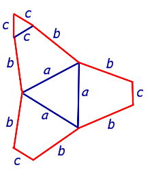 развертка поверхности правильная треугольная усеченная пирамида
