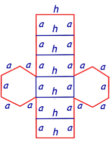 развертка поверхности правильная шестиугольная призма