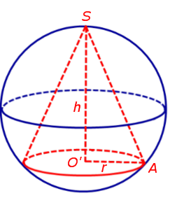 Сфера описанная около конуса конус вписанный в сферу радиус сферы описанной около конуса отношение объемов конуса и описанной около него сферы